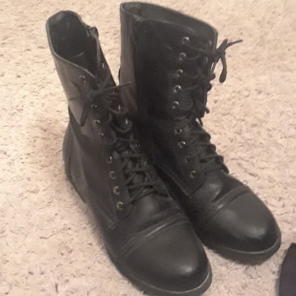 Kiss & Tell Shoes - Kiss & Tell combat boots. Size 10